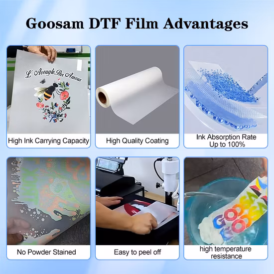 Rouleau de film PET DTF à décollement chaud et froid pour l'impression par transfert thermique